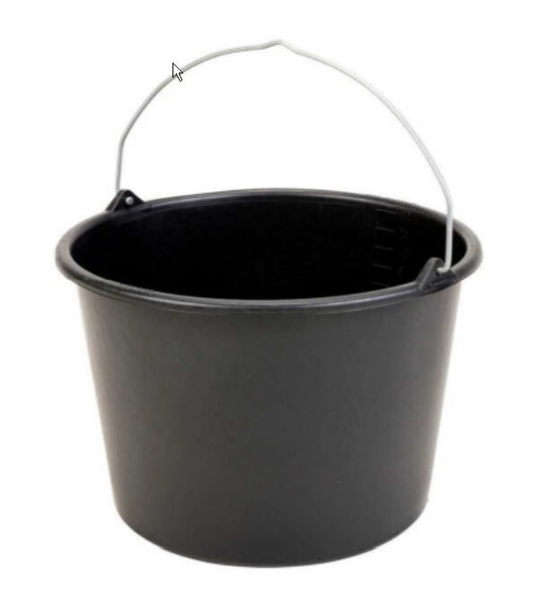 Stalemmer kunststof zwart 12 liter