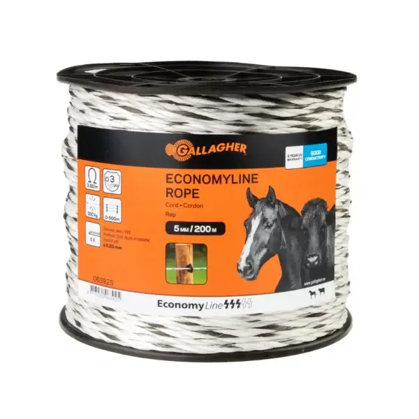 Gallagher - EconomyLine cord wit 200m
