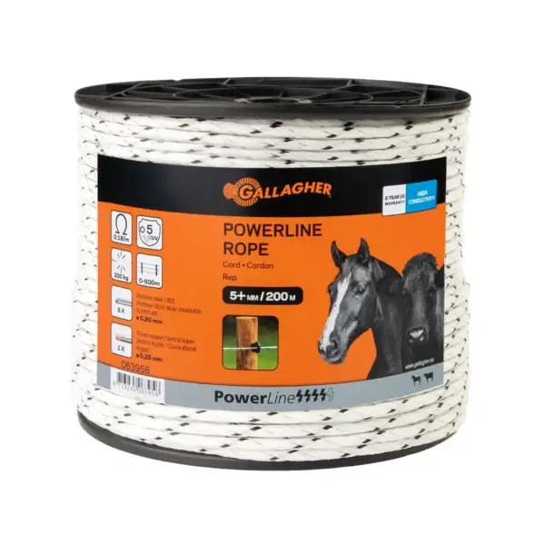 Gallagher - PowerLine cord wit 200m